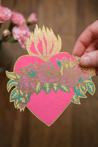 East End Press C6 Greeting Card - Flaming Heart