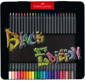 Faber-Castell Colour Pencils Tin Of 24 - Black Edition