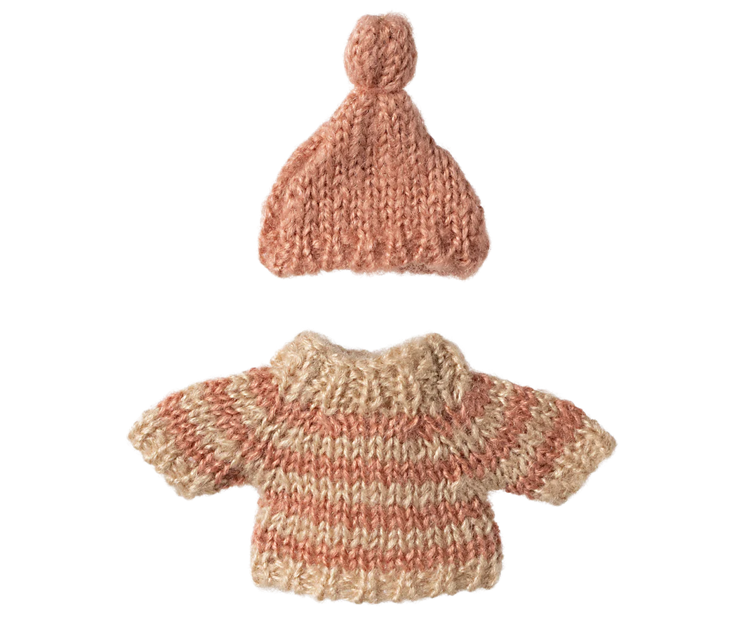 Maileg Knitted Sweater & Hat - Big Sister Mouse