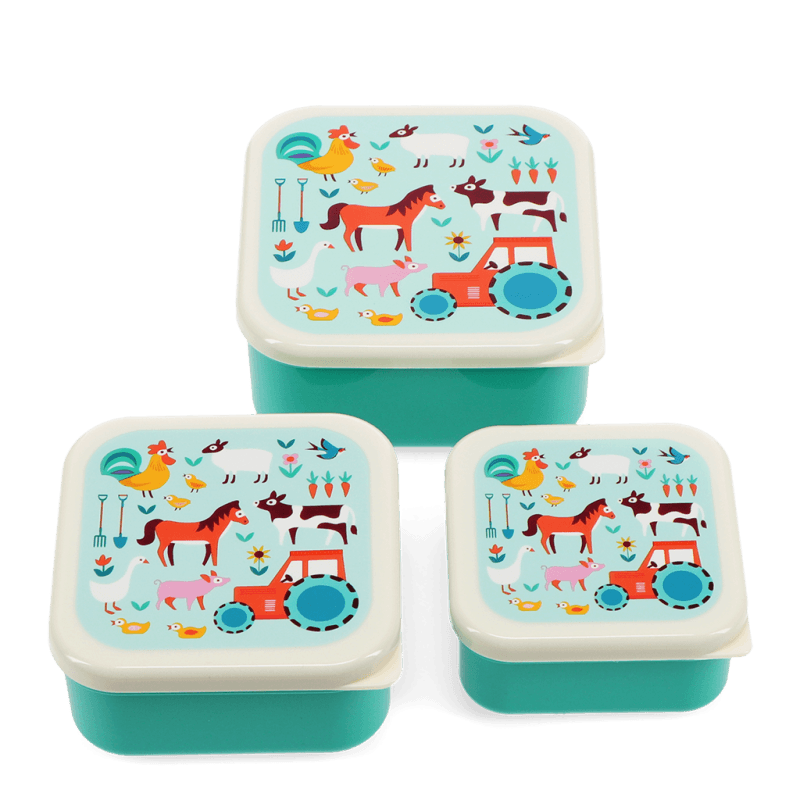 Set Of 3 Snack Boxes - On The Farm