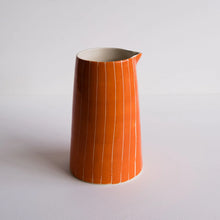 Load image into Gallery viewer, Musango Pitcher Sgrafitto Stripe  - Tangerine
