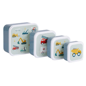 Lunch and Snack Box Set - Vehicles & Cars
