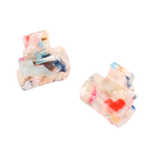 Set Of 2 Small Hair Claw -  Mini Square