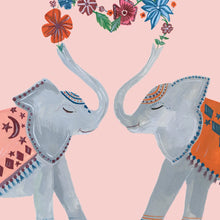 Load image into Gallery viewer, Elephant Floral Heart - Greeting Card by Hutch Cassidy
