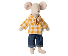 Load image into Gallery viewer, Maileg Dad Mouse - Yellow Gingham
