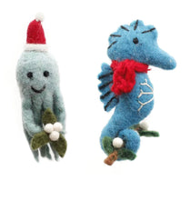 Load image into Gallery viewer, Octopus or Seahorse Felt Decoration by Amica Accessories Ltd
