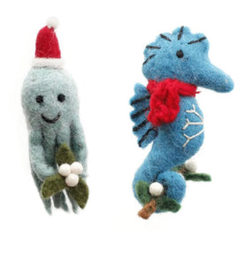 Octopus or Seahorse Felt Decoration by Amica Accessories Ltd