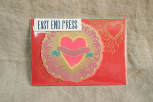 East End Press C6 Greeting Card - Ribbon Heart