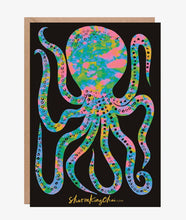 Load image into Gallery viewer, Colourful Octopus - Greeting Card
