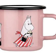 Load image into Gallery viewer, Muurla Enamel Moomin Mug 3.7dl - Moominmamma Pink
