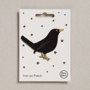 Iron on Patch  - Black Bird - Petra Boase
