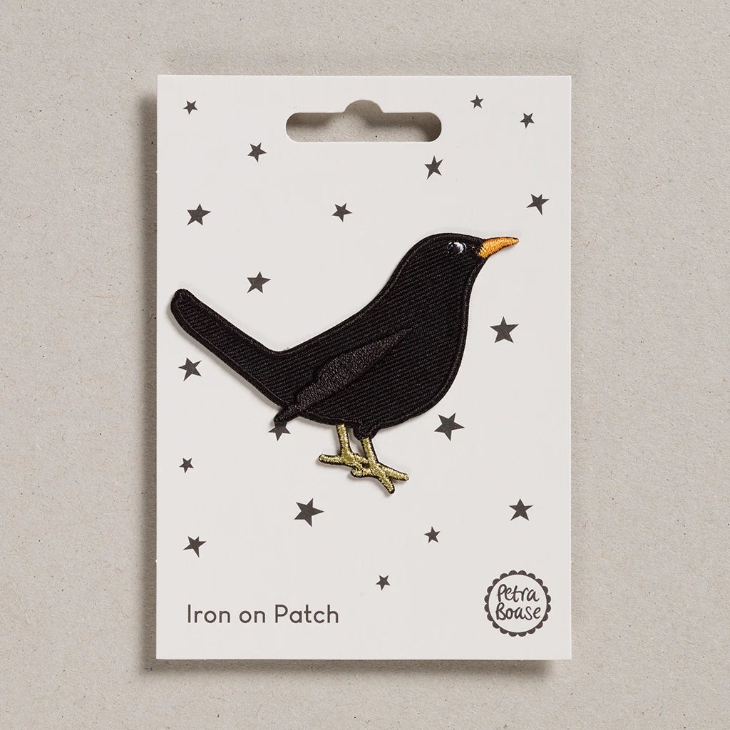 Iron on Patch  - Black Bird - Petra Boase