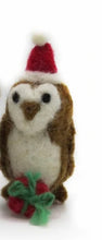 Load image into Gallery viewer, Mini Barn &amp; Snowy Owl Felt Decoration by Amica Accessories Ltd
