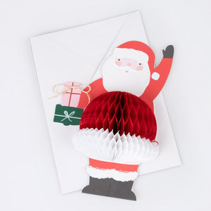 Meri Meri Christmas Card - Honeycomb Santa