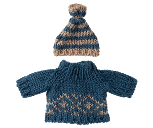 Maileg Knitted Sweater & Hat - Dad Mouse