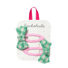 Load image into Gallery viewer, Rockahula Kids Hair Clips - Gertie Gingham Twisty Bow
