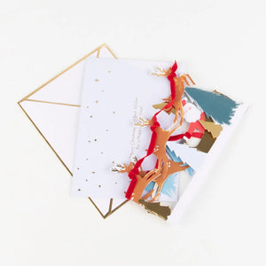 Meri Meri 3D Scene Christmas Card - Santa's Sleigh