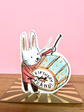 Load image into Gallery viewer, Laura Skilbeck Birthday Card - Band Drummer
