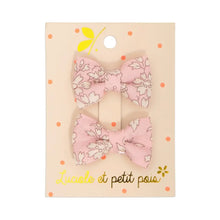 Load image into Gallery viewer, Luciale et petit pais - Set Of 2 Mini Butterfly Clips - Liberty Capel Pink
