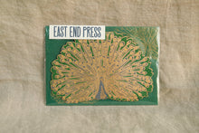 Load image into Gallery viewer, East End Press C6 Greeting Card - Peacock
