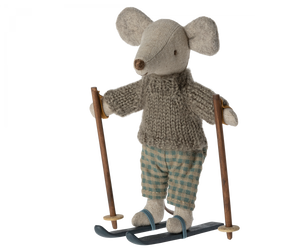 Maileg - Winter Big Brother Mouse with Ski Set