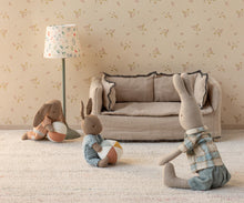 Load image into Gallery viewer, Maileg Micro Bunny Set - Brown with Dusty Rose Knitted Suit and Ball
