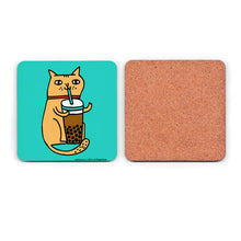 Load image into Gallery viewer, Bubble Tea Cat.  Gemma Correll Coaster
