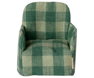 Maileg Chair Mouse - Green Check