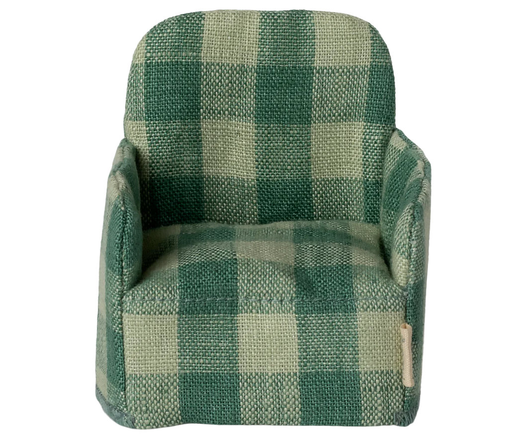 Maileg Chair Mouse - Green Check
