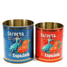 Load image into Gallery viewer, Set Of 2 Storage Tins - Cerveza

