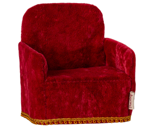 Maileg Chair Mouse - Red Velvet