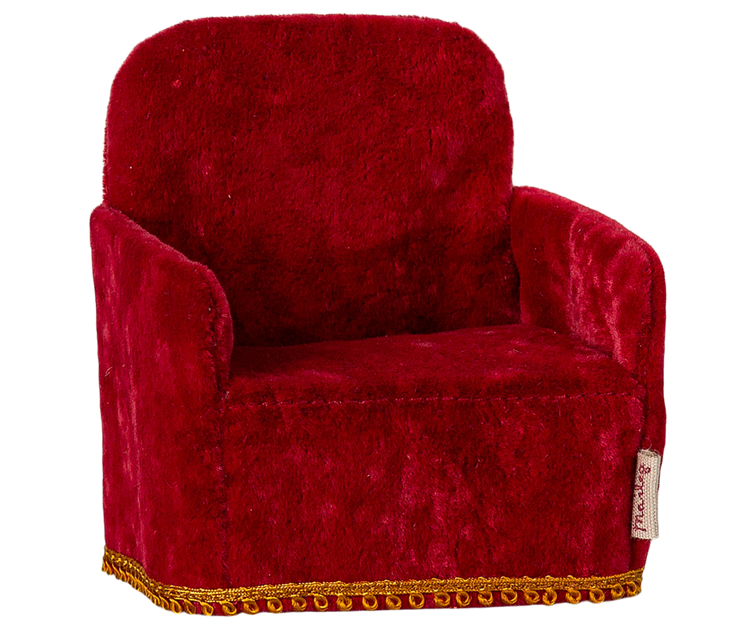 Maileg Chair Mouse - Red Velvet