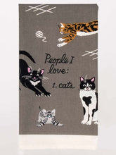 Load image into Gallery viewer, People I Love: Cats Tea Towel by Blue Q
