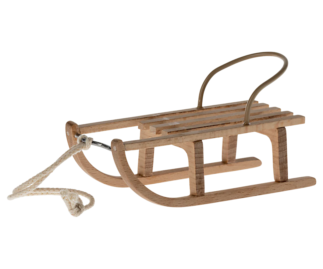 Maileg - Wooden Sled - Mouse