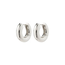 Load image into Gallery viewer, AICA Recycled Chunky Hoop Earrings Silver Plated by Pilgrim
