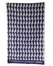 Load image into Gallery viewer, Cambridge Imprint - Cotton Tea Towel - Owls Indigo
