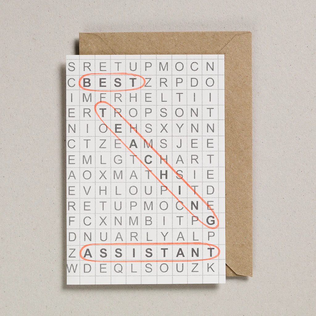Grid, Best Teaching Assistant Card by Petra Boase