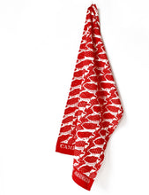 Load image into Gallery viewer, Cambridge Imprint - Cotton Tea Towel - Dogs Coral

