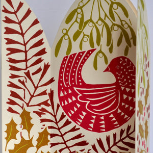 Extra Special Triptych Card - Hidden Winter Bird by Cambridge Imprint