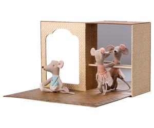 Maileg Ballet Mice in Dance Studio - Little Sister and Brother