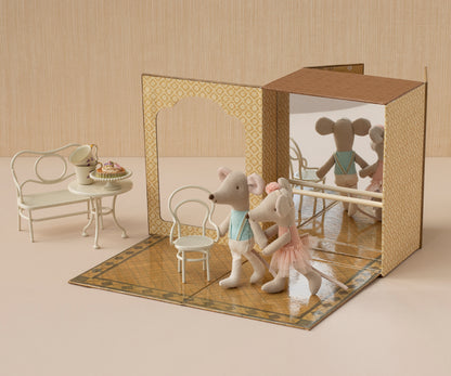 Maileg Ballet Mice in Dance Studio - Little Sister and Brother