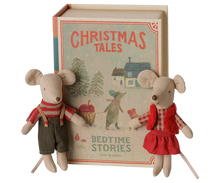 Load image into Gallery viewer, Maileg Christmas Twin Mice - Little Sister And Brother In Book
