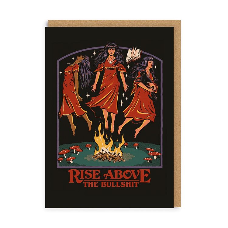 Rise Above the Bullshit Greetings Card by Steven Rhodes