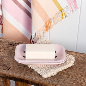 Enamel Soap Dish - Pink