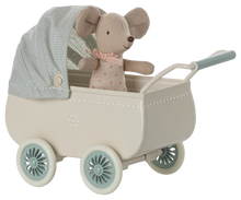 Load image into Gallery viewer, Maileg - Pram With Baby Mouse Set  - Mouse
