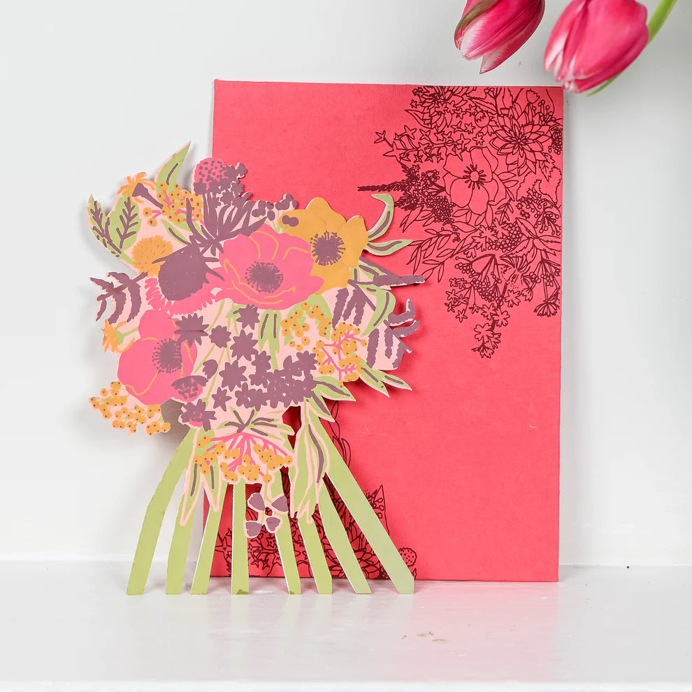 East End Press C5 Greeting Card - Peonie Bouquet Pink