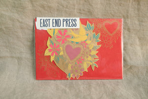 East End Press C6 Greeting Card - Floral Heart