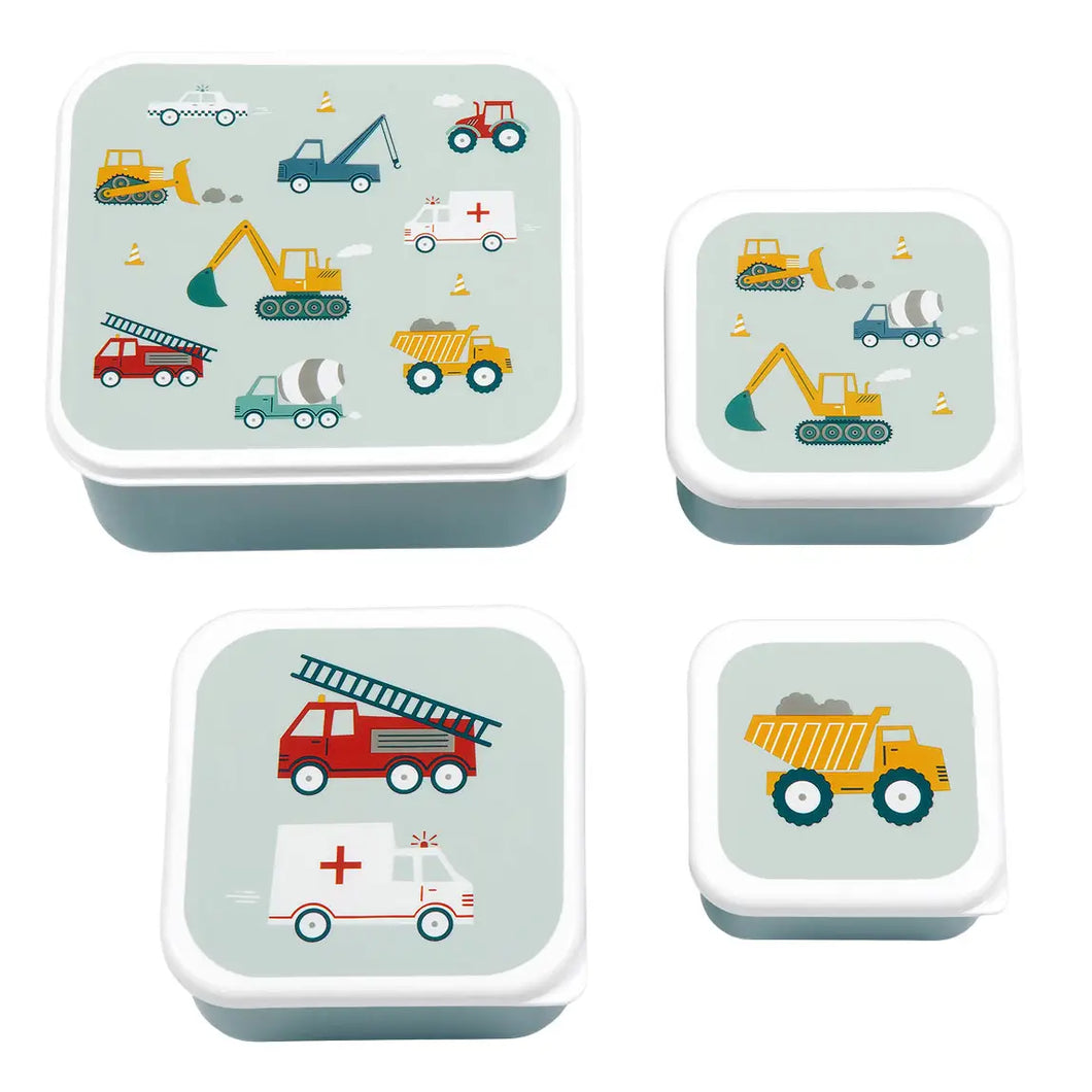 Lunch and Snack Box Set - Vehicles & Cars