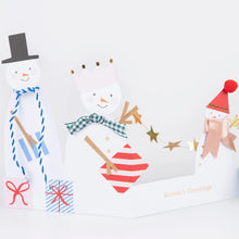 Load image into Gallery viewer, Meri Meri Concertina Christmas Card - Snowman Family
