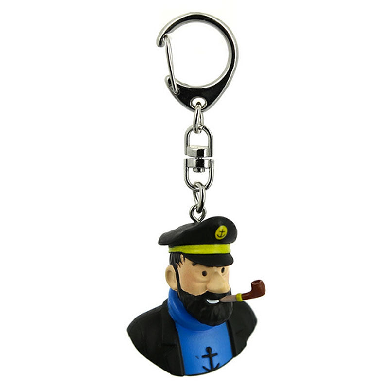 Captain haddock bust keyring